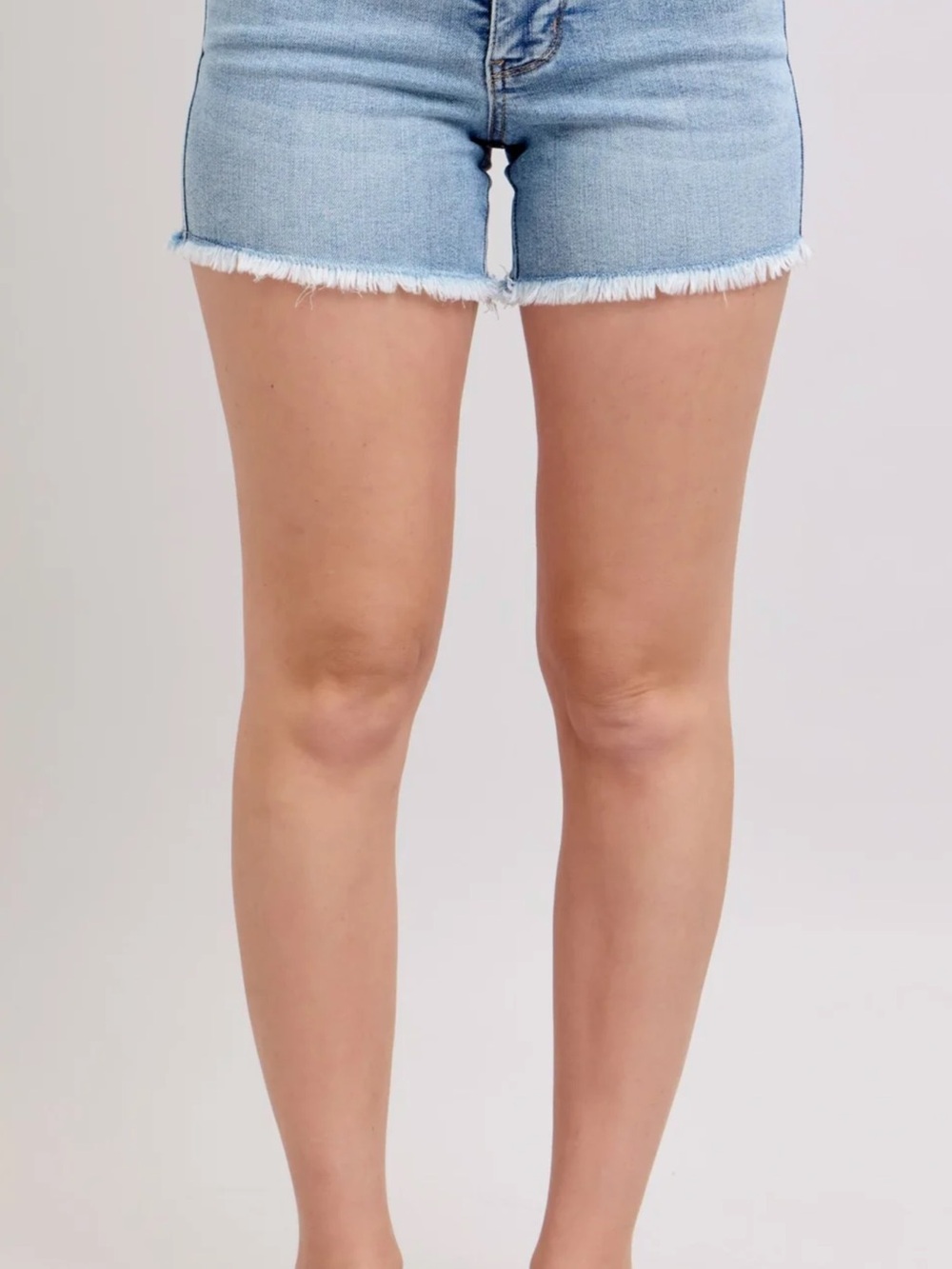 Judy Blue Light Blue Frayed Hem Denim Shorts